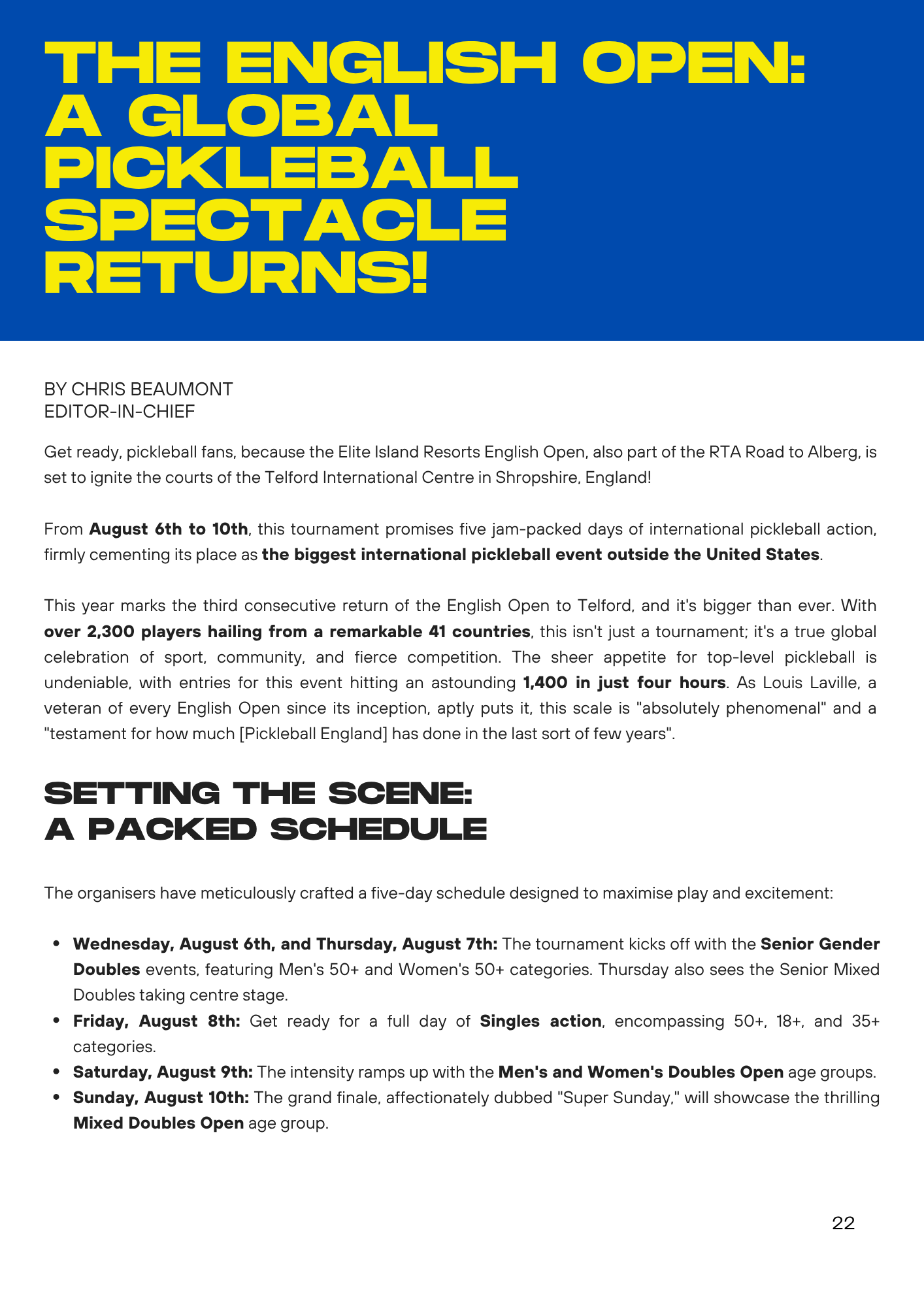 World Pickleball Magazine #7 - August 2025: The English Open Preview and more