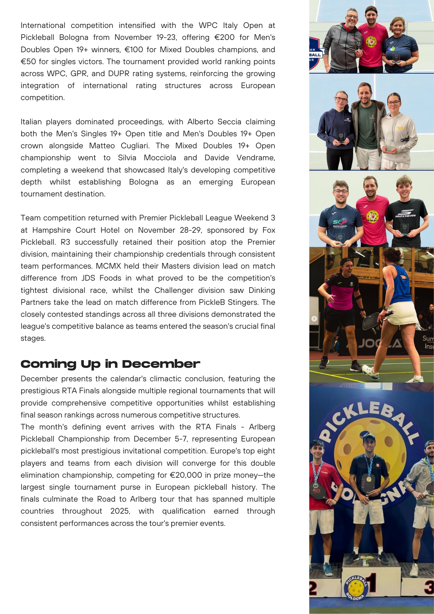 World Pickleball Magazine Issue #11: December 2025