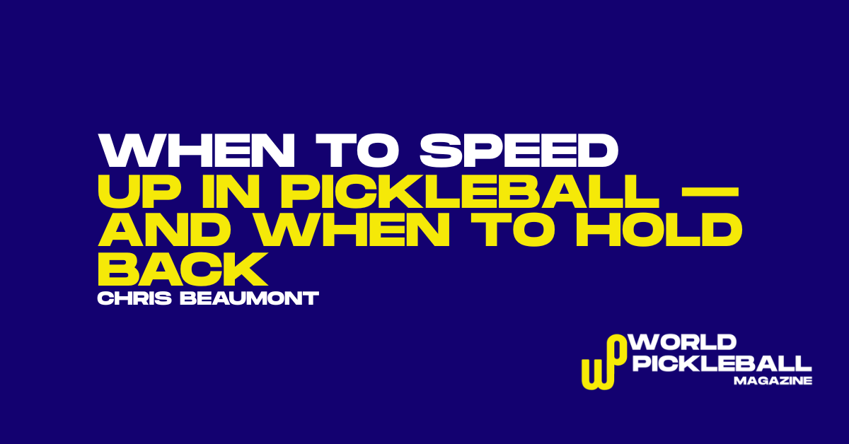 When to speed up in pickleball during a kitchen rally