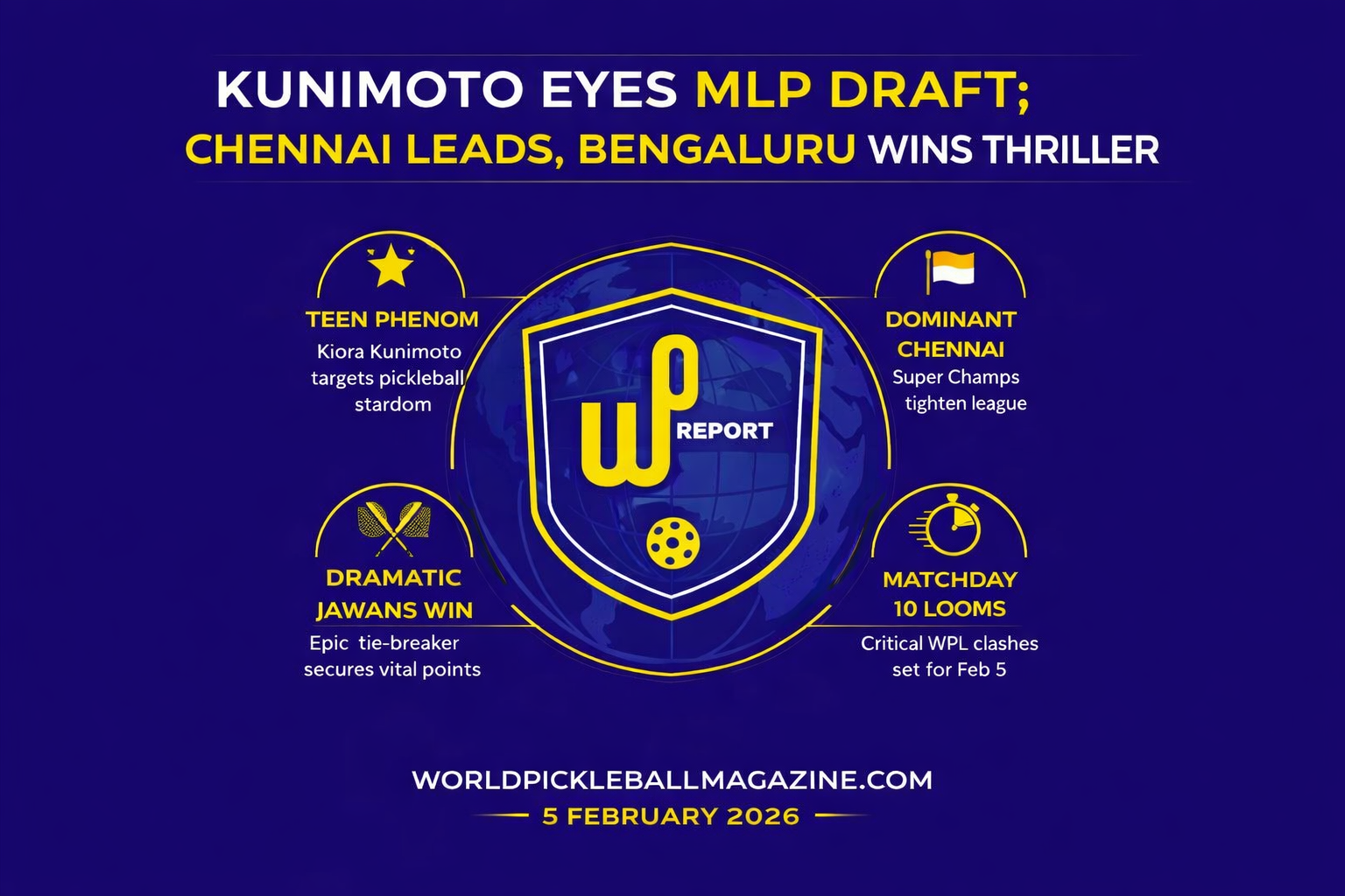 World Pickleball Report 5 Feb 2026