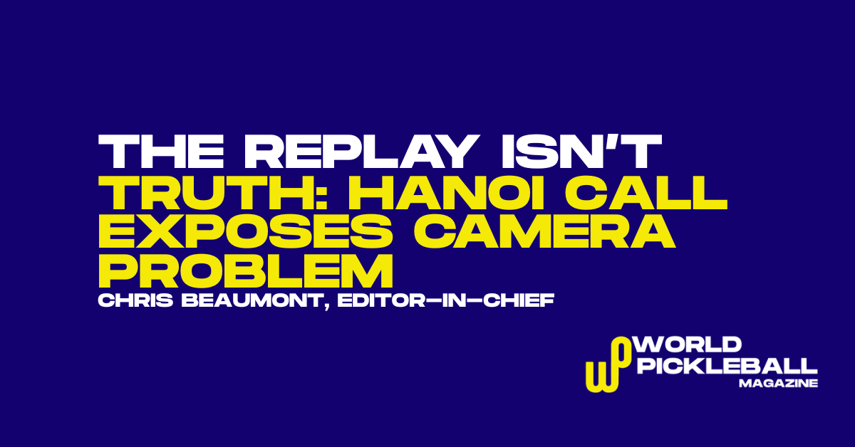 The Replay Isn’t Truth: Hanoi Call Exposes Pickleball’s Camera Problem