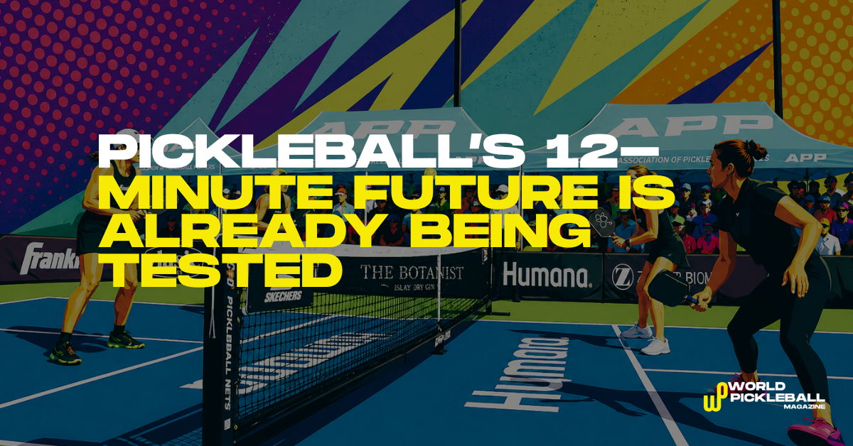 Pickleball’s 12-Minute Future Is Already Being Tested